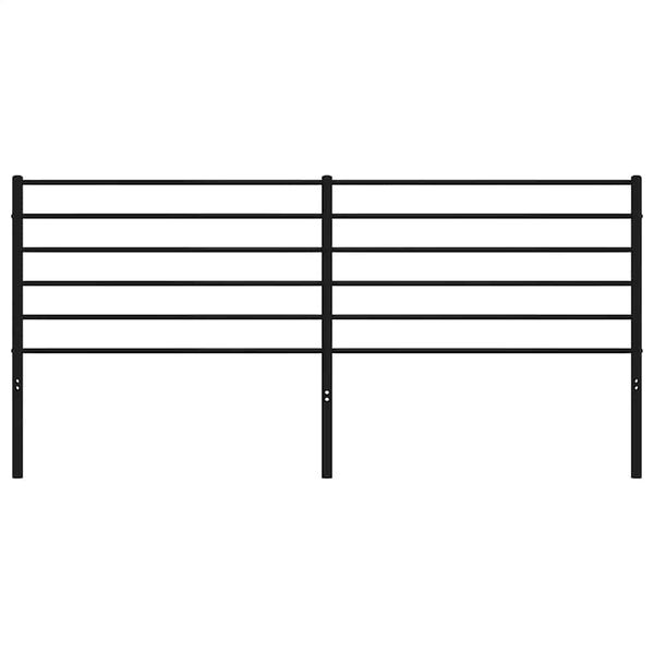 vidaXL sengegavl 180 cm metal sort