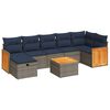 vidaXL sofas&aelig;t til haven 8 dele med hynder polyrattan gr&aring;