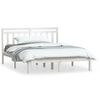 vidaXL sengeramme 140x190 cm massivt fyrretr&aelig; hvid