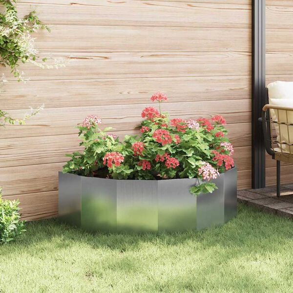 vidaXL Plantekasse S&oslash;lv 120 x 60 x 35 cm Galvaniseret st&aring;l