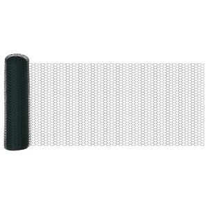 vidaXL Hexagon Hegn Gr&oslash;n 0,6 x 10 m PVC