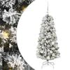vidaXL Kunstigt Hinged Juletr&aelig; 150 LED'er Gr&oslash;n og Hvid 120 cm