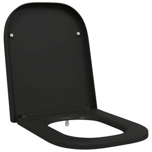 vidaXL Toilet s&aelig;de Sort 47,5 x 35 x 3,6 cm Duroplast