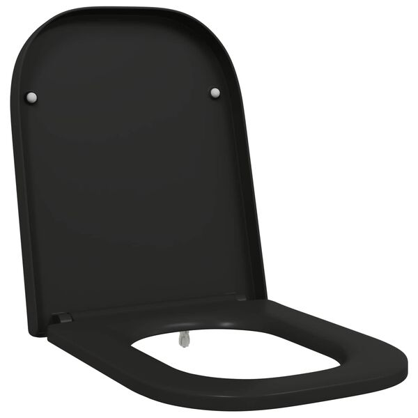 vidaXL Toilet s&aelig;de Sort 44,5 x 35 x 3,6 cm Duroplast