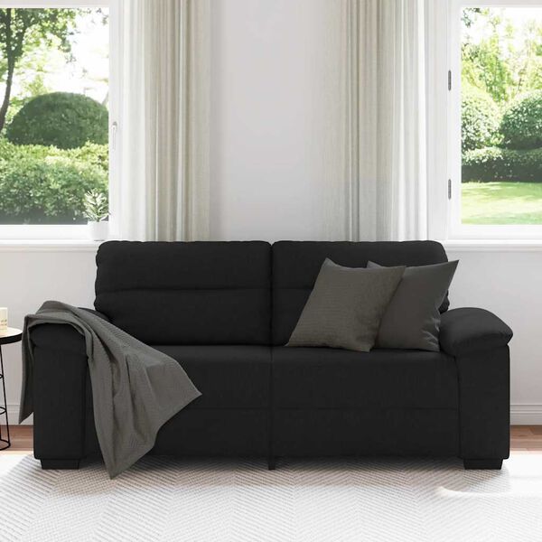 vidaXL 2-personers sofa 180x81x84 cm stof sort