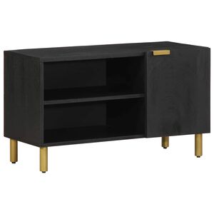 vidaXL tv-bord 80x33x46 cm konstrueret tr&aelig; sort