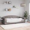 vidaXL daybed 90x200 cm stof gr&aring;brun