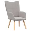 vidaXL l&aelig;nestol Lysegr&aring; 62 x 67 x 95,5 cm Sherpa-stof