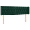 vidaXL sengegavl med kanter 147x16x78/88 cm fl&oslash;jl m&oslash;rkegr&oslash;n