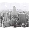 vidaXL foldbar rumdeler 228 x 170 cm New York by Day sort og hvid
