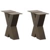 vidaXL sofabordsben X-formet 2 stk. naturst&aring;l 40x(30-31) cm st&aring;l