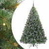 vidaXL Kunstigt juletr&aelig; med 300 LED'er Gr&oslash;n 210 cm PE og PVC