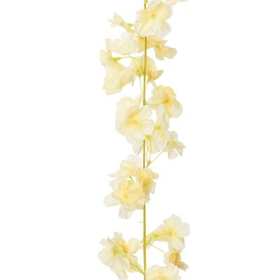 vidaXL kunstige blomsterguirlander 6 stk. 180 cm hvid