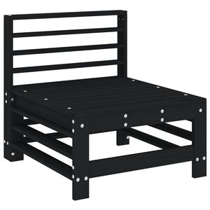 vidaXL midtermodul til havesofa massivt fyrretr&aelig; sort
