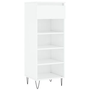 vidaXL skoreol 40x36x105 cm konstrueret tr&aelig; hvid h&oslash;jglans