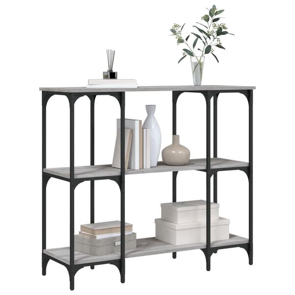 vidaXL konsolbord 102x32x90 cm konstrueret træ grå sonoma-eg