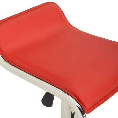 vidaXL barstole 2 stk. stof og bøjet træ rød