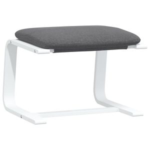 vidaXL fodskammel 51x41x40 cm stof m&oslash;rkegr&aring;