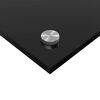 vidaXL Køkken bagvæg 2 pcs Sort 120 x 50 cm hærdet glas