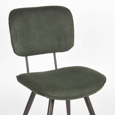 LABEL51 spisebordsstole 2 stk. Vic 49x60x87 cm armygrøn