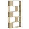 vidaXL bogreol 80,5x23,5x162,5 cm 5 hylder konstrueret tr&aelig; sonoma-eg