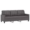vidaXL 3-personers sofa 180 cm kunstl&aelig;der gr&aring;
