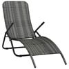 vidaXL foldbar liggestol polyrattan gr&aring;