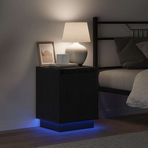 vidaXL Natskab Sort eg 39 x 34,5 x 50 cm Konstrueret tr&aelig;