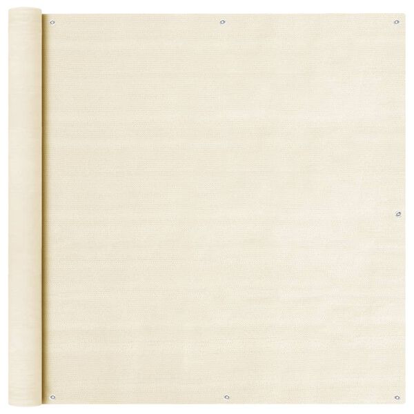 vidaXL altanafskærmning 120x300 cm HDPE cremefarvet