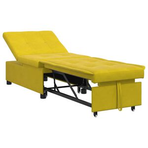 vidaXL Sovesofa Gul 194 x 67 x 82 cm Fl&oslash;jl