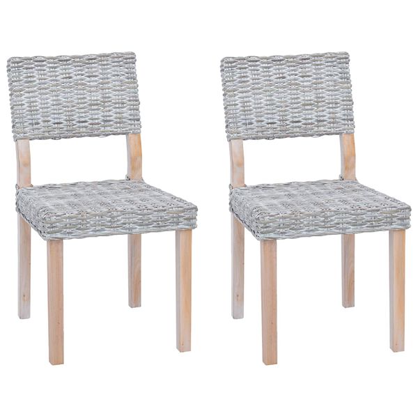 vidaXL 2 pcs Hvidvask 45 x 55 x 84 cm Kubu rattan