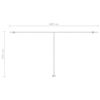 vidaXL fritstående markise 600x350 cm automatisk betjening gul/hvid