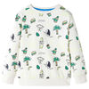 Sweatshirt til b&oslash;rn str. 104 ecrufarvet