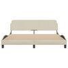 vidaXL sengeramme Dover 180x200 cm stof cremefarvet