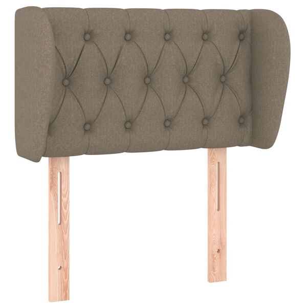 vidaXL sengegavl med kanter 83x23x78/88 cm stof gr&aring;brun