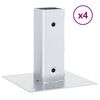 vidaXL stolpef&oslash;dder firkantet 4 stk. 51x51 mm galvaniseret st&aring;l