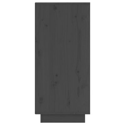 vidaXL skænke 2 stk. 31,5x34x75 cm massivt fyrretræ grå