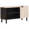 vidaXL TV-skab Hvid Vask Finish 80 x 33 x 46 cm Massivt mangotr&aelig;