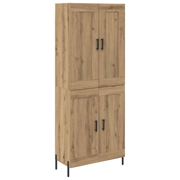 vidaXL Highboard 2 pcs Artisan Egetr&aelig; Konstrueret tr&aelig;