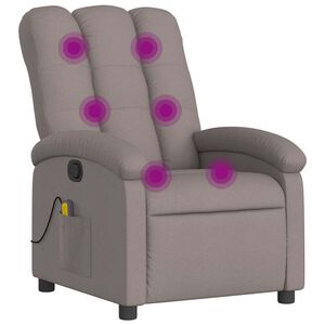 vidaXL massagestol stof gr&aring;brun