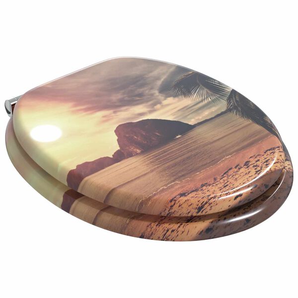 vidaXL Toilet s&aelig;de 2 pcs Orange 44 x 38 cm MDF plade