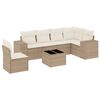 vidaXL sofas&aelig;t til haven 7 dele med hynder polyrattan beige