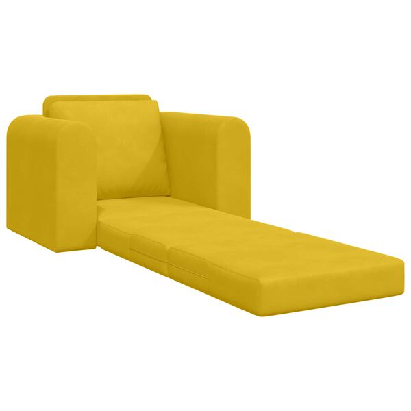 vidaXL Sovesofa Gul 98 x 71 x 83 cm Fl&oslash;jl