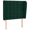 vidaXL sengegavl med kanter 83x23x118/128 cm fl&oslash;jl m&oslash;rkegr&oslash;n