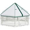 vidaXL 6 Panelers hundelegeplads Hvid 122 x 106 x 79 cm Plastik