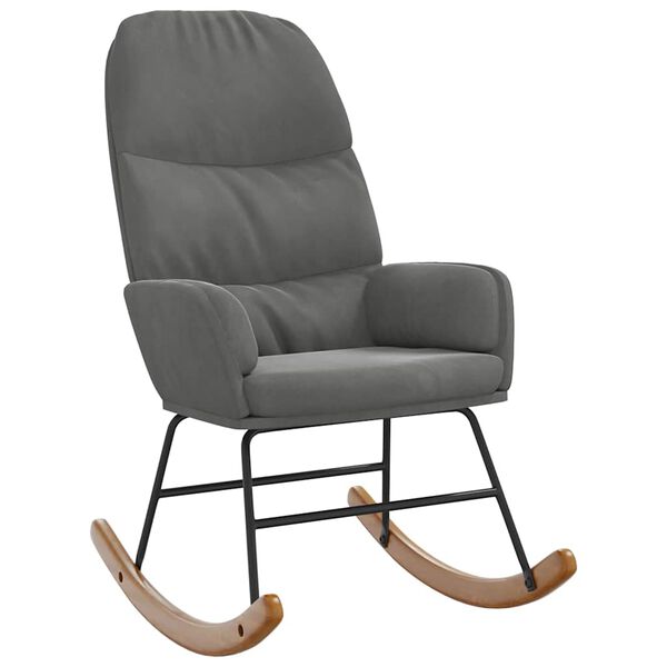 vidaXL gyngestol fl&oslash;jl m&oslash;rkegr&aring;