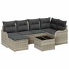 vidaXL Havesofa S&aelig;t 7 stk. Lysegr&aring; polyrattan