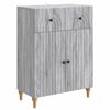 vidaXL Sideboard Gr&aring; sonoma-eg 66 x 34,5 x 90 cm Konstrueret tr&aelig;