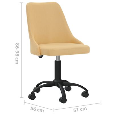 vidaXL drejelige spisebordsstole 4 stk. stof gul