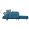 vidaXL L-formet sovesofa 275x140x70 cm velour bl&aring;